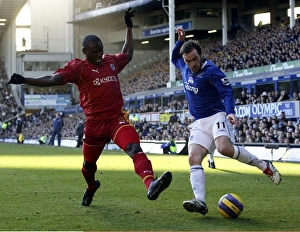 Everton v Reading James McFadden and Readings Ibrahima Sonko Everton v Reading James McFadden and Readings Ibrahima Sonko