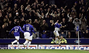 Everton v Tottenham Hotspur Mikel Arteta celebrates scoring Everton v Tottenham Hotspur Mikel Arteta celebrates scoring
