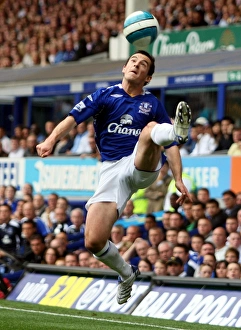 Football - Everton v Manchester United Barclays Premier League - Goodison Park - 15/9/07 Evertons Leighton Baines in Football - Everton v Manchester United Barclays Premier League - Goodison Park - 15/9/07 Evertons Leighton Baines in