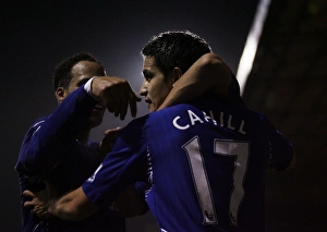 Football - Luton Town v Everton - Carling Cup Fourth Round - Kenilworth Road - 07/08 - 31/10/07 Tim Cahill (R) Football - Luton Town v Everton - Carling Cup Fourth Round - Kenilworth Road - 07/08 - 31/10/07 Tim Cahill (R)