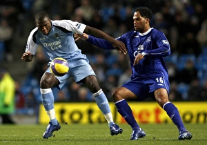 Manchester City v Everton Ishmael Miller and Joleon Lescott Manchester City v Everton Ishmael Miller and Joleon Lescott