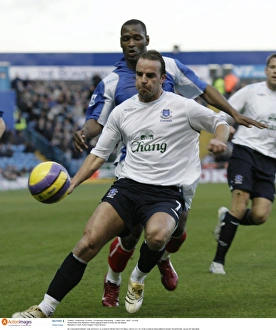 Portsmouth v Everton Noe Pamarot in action against Andy Van der Meyde Portsmouth v Everton Noe Pamarot in action against Andy Van der Meyde