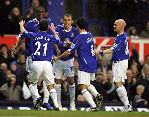 Victor Anichebe celebrates after scoring his teams first goal Victor Anichebe celebrates after scoring his teams first goal