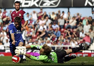 West Ham United v Everton Robert Green saves from James Beattie West Ham United v Everton Robert Green saves from James Beattie