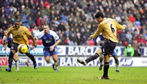 Wigan Athletic v EvertonStadium -Mikel Arteta scores the first goal from the penalty spot Wigan Athletic v EvertonStadium -Mikel Arteta scores the first goal from the penalty spot