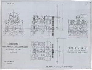 20180430 Collection: Carronwater, Arrangement of Steam Steering Engine with Independent Hand Gear