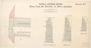 20180430 Collection: Temple Opening Bridge, Detail Plan and Sections of North Abutment