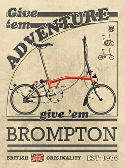 Brompton Bicycle Vintage Style Advert