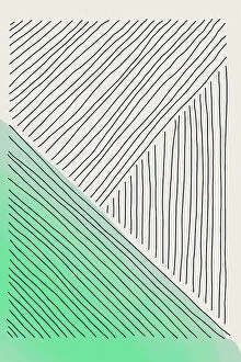 Colourful Illustration Series by Jay Stanley Collection: Pale Green Minimal Shapes Series #2