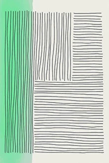 Colourful Illustration Series by Jay Stanley Collection: Pale Green Minimal Shapes Series #4
