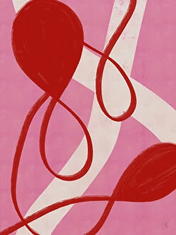 Anne Marie Volfova Collection: Red and Pink Abstract