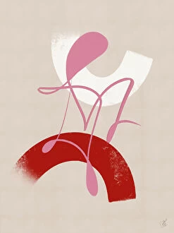 Anne Marie Volfova Collection: Red and Pink Abstract No. 3