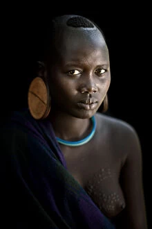 Lower Valley of the Omo Collection: Suri tribes girl