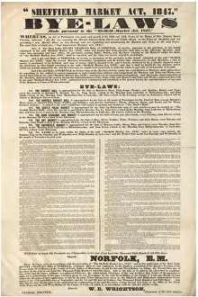 Byelaws made pursuant to the Sheffield Market Act, 1847 Byelaws made pursuant to the Sheffield Market Act, 1847