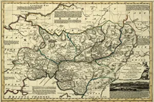 County Map of Camarthenshire, Wales, c. 1777 County Map of Camarthenshire, Wales, c. 1777