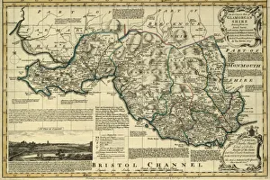 County Map of Glamorganshire, Wales, c. 1777 County Map of Glamorganshire, Wales, c. 1777