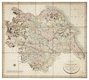 Maps and Plans Collection: A new map of Yorkshire, divided into its ridings and wapentakes, exhibiting its roads, rivers