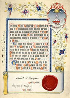 Replica of the illuminated address presented to Queen Victoria on the occasion of her Replica of the illuminated address presented to Queen Victoria on the occasion of her