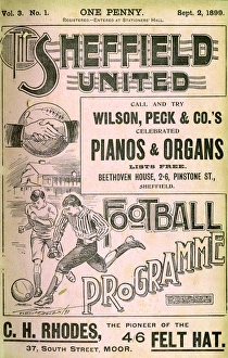 Sheffield United Football Club programme, September 1899 Sheffield United Football Club programme, September 1899