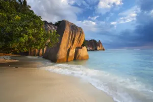 Dramatic Evening Sky Print, Anse Source d'Argent, La Digue