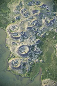 Aerial view of pseudocraters, Lake Myvatn, Northern Iceland, July 2009 Aerial view of pseudocraters, Lake Myvatn, Northern Iceland, July 2009