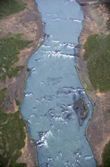 Aerial view of Skjalfandafljot River (glacial river) Northern Iceland, July 2009 Aerial view of Skjalfandafljot River (glacial river) Northern Iceland, July 2009