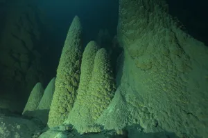 Anhumas Abyss, a 72 meters deep cave with underwater limestone cones up to 20 meters high Anhumas Abyss, a 72 meters deep cave with underwater limestone cones up to 20 meters high