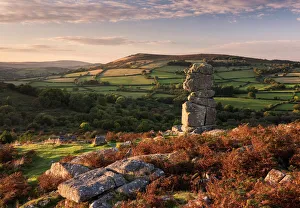 Bowerman's Nose, late evening light in autumn, Dartmoor National Park, Devon, UK Bowerman's Nose, late evening light in autumn, Dartmoor National Park, Devon, UK