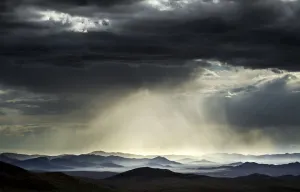 Clouds over steppe grassland, Altanbulag, Mongolia Clouds over steppe grassland, Altanbulag, Mongolia