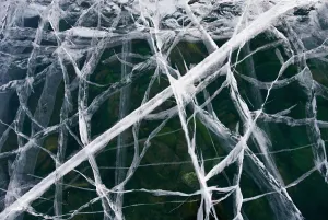 Cracks in the ice of Lake Baikal, Siberia, Russia, March Cracks in the ice of Lake Baikal, Siberia, Russia, March