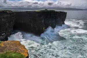 Atlantic Ocean Rock Formations Prints: Downpatrick Head - composed of Deltaic sandstone