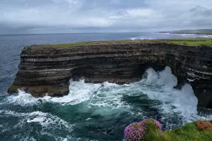 Downpatrick Head Print - Deltaic sandstone landscape, County Mayo, Ireland