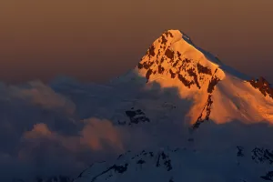 Early morning light on a mountain west of Elbrus, Caucasus, Russia, June 2008 Early morning light on a mountain west of Elbrus, Caucasus, Russia, June 2008
