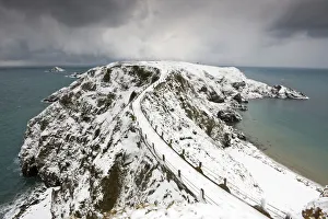 The isthmus between Greater and Little Sark, bound in snow The isthmus between Greater and Little Sark, bound in snow