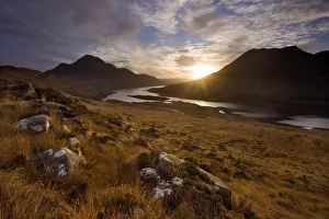 Loch Lurgainn, Cul Mor (left) and Ben More Coigach at dawn, Coigach, Highland, Scotland Loch Lurgainn, Cul Mor (left) and Ben More Coigach at dawn, Coigach, Highland, Scotland