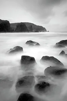 Long exposure of sea, with rocks in foreground, Bagh Dhail Mor, Isle of Lewis, Outer Hebrides Long exposure of sea, with rocks in foreground, Bagh Dhail Mor, Isle of Lewis, Outer Hebrides