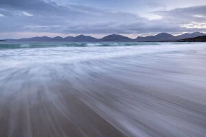 Images Dated 8th October 2018: Luskentye beach, mountains and incoming tide, Isle of Lewis and Harris, Outer Hebrides