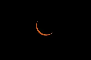 Moon And Sun Alignment Prints: Partial eclipse of the sun prior to total eclipse