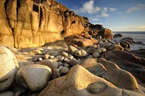 Porth Nanven, nr St Just, Cornwall, UK - important example of quaternary geopmorphology Porth Nanven, nr St Just, Cornwall, UK - important example of quaternary geopmorphology
