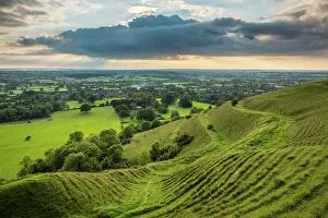 Ramparts of the prehistoric hill fort on Hambledon Hill above the Blackmore Vale Ramparts of the prehistoric hill fort on Hambledon Hill above the Blackmore Vale