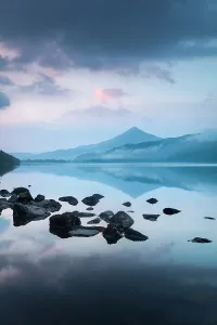 Schiehallion reflected in Loch Rannoch at dawn, Perthshire, Scotland, UK. May 2017 Schiehallion reflected in Loch Rannoch at dawn, Perthshire, Scotland, UK. May 2017