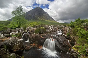 The Scottish mountain Buachaille Etive Mor in Glen Etive near Glencoe in the Highlands of The Scottish mountain Buachaille Etive Mor in Glen Etive near Glencoe in the Highlands of