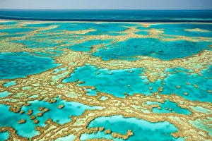 Whitsunday Islands, aerial view, Great Barrier Coral Reef, Queensland, Australia Whitsunday Islands, aerial view, Great Barrier Coral Reef, Queensland, Australia