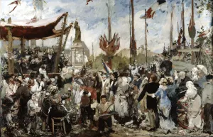 The 14th of July 1880, late19th/early 20th century. Artist: Alfred Roll The 14th of July 1880, late19th/early 20th century. Artist: Alfred Roll