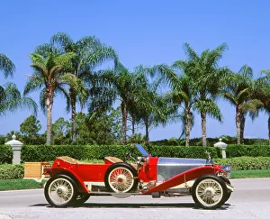1912 Rolls Royce Silver Ghost Print - Californian Palm Trees