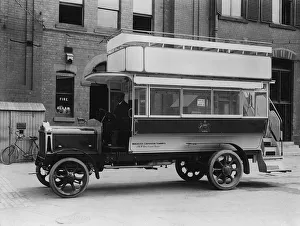Vintage British Transport Prints: 1913 Daimler double deck bus. Creator: Unknown