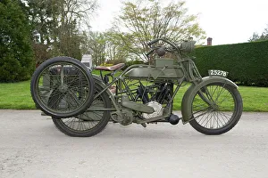 First World War Transportation Prints: 1917 Vickers Clyno Combination