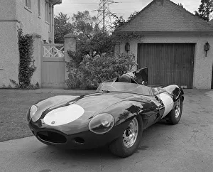 Black And White Automobile Photos Prints: 1956 Jaguar D type. Creator: Unknown