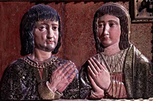 Late Medieval Sculpted Figures Print