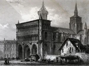 Gothic Architecture Print: Medieval Scene